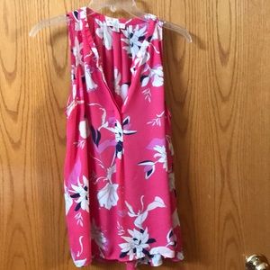 Pretty in hot pink floral blouse